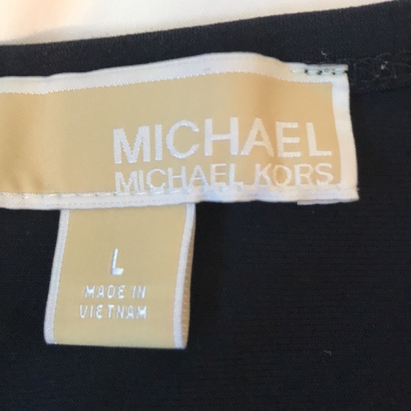 Michael Michael Kors long dark blue polyester/spandex scoop neck tank top - Picture 2 of 4